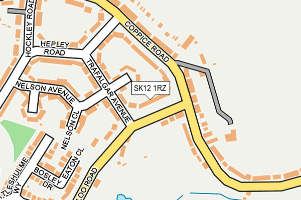 SK12 1RZ map - OS OpenMap – Local (Ordnance Survey)