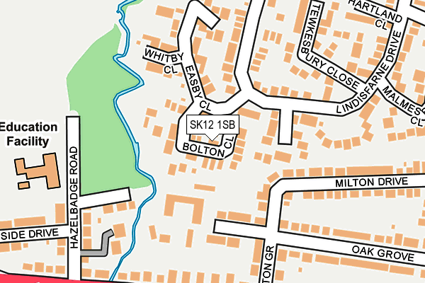 SK12 1SB map - OS OpenMap – Local (Ordnance Survey)