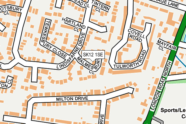 SK12 1SE map - OS OpenMap – Local (Ordnance Survey)