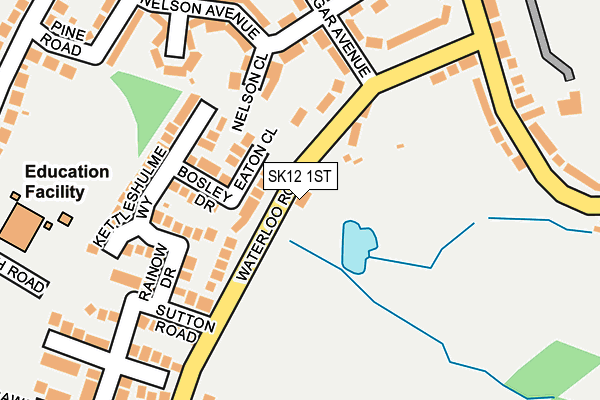 SK12 1ST map - OS OpenMap – Local (Ordnance Survey)