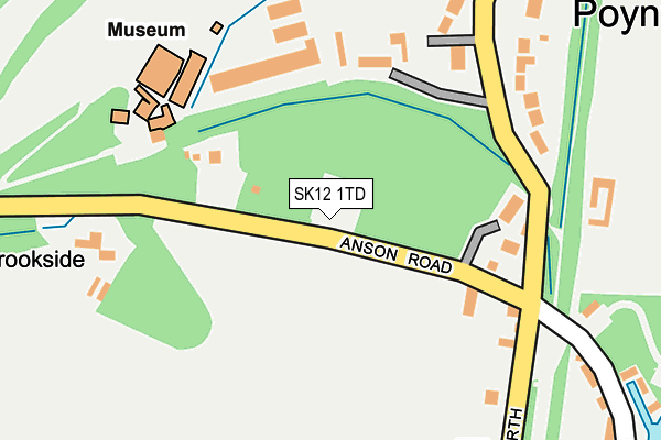 SK12 1TD map - OS OpenMap – Local (Ordnance Survey)