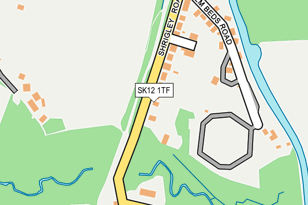 SK12 1TF map - OS OpenMap – Local (Ordnance Survey)