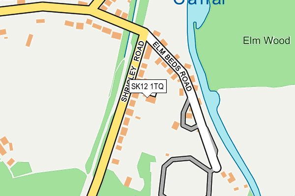 SK12 1TQ map - OS OpenMap – Local (Ordnance Survey)