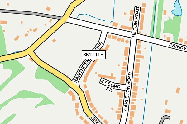 SK12 1TR map - OS OpenMap – Local (Ordnance Survey)