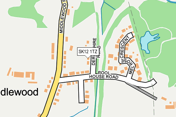 SK12 1TZ map - OS OpenMap – Local (Ordnance Survey)