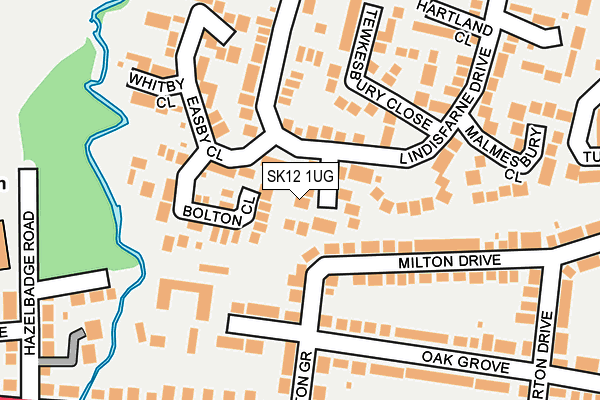 SK12 1UG map - OS OpenMap – Local (Ordnance Survey)