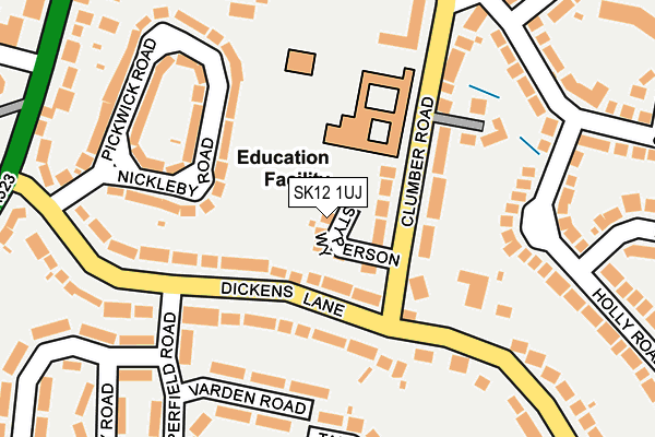SK12 1UJ map - OS OpenMap – Local (Ordnance Survey)
