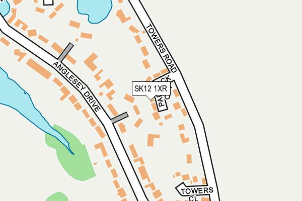 SK12 1XR map - OS OpenMap – Local (Ordnance Survey)