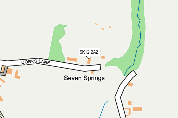 SK12 2AZ map - OS OpenMap – Local (Ordnance Survey)
