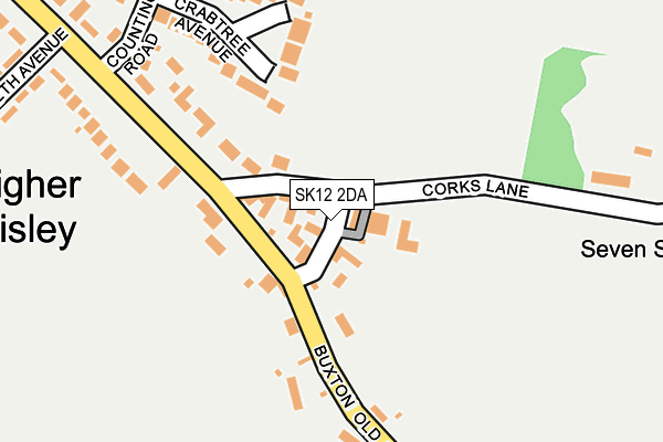 SK12 2DA map - OS OpenMap – Local (Ordnance Survey)