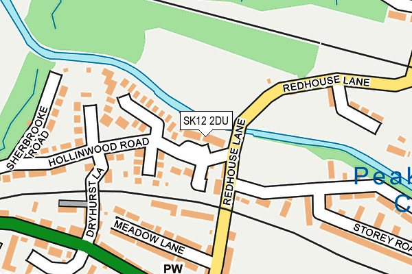 SK12 2DU map - OS OpenMap – Local (Ordnance Survey)