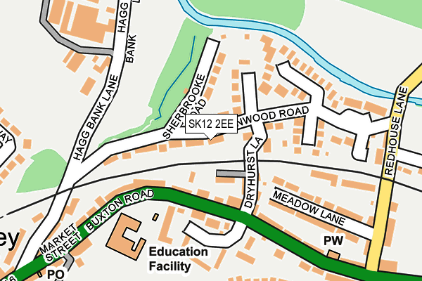SK12 2EE map - OS OpenMap – Local (Ordnance Survey)