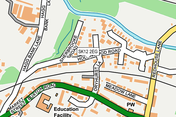 SK12 2EG map - OS OpenMap – Local (Ordnance Survey)