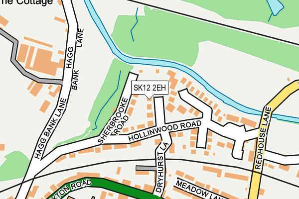 SK12 2EH map - OS OpenMap – Local (Ordnance Survey)