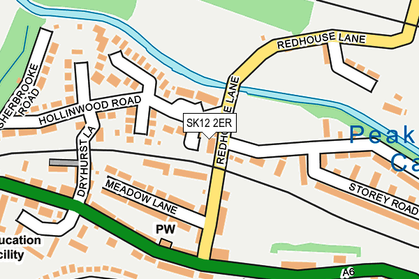 SK12 2ER map - OS OpenMap – Local (Ordnance Survey)