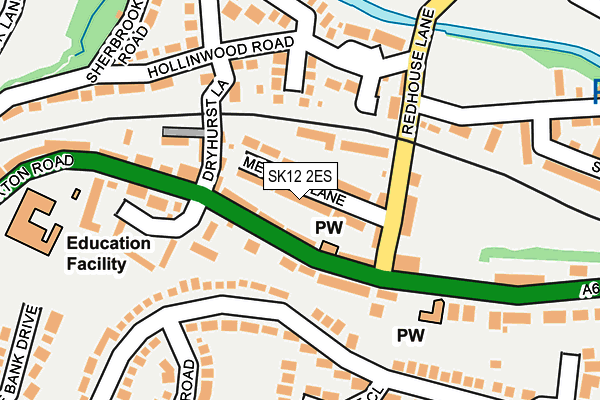 SK12 2ES map - OS OpenMap – Local (Ordnance Survey)