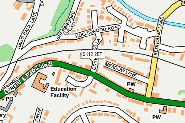 SK12 2ET map - OS OpenMap – Local (Ordnance Survey)