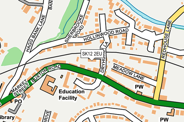 SK12 2EU map - OS OpenMap – Local (Ordnance Survey)