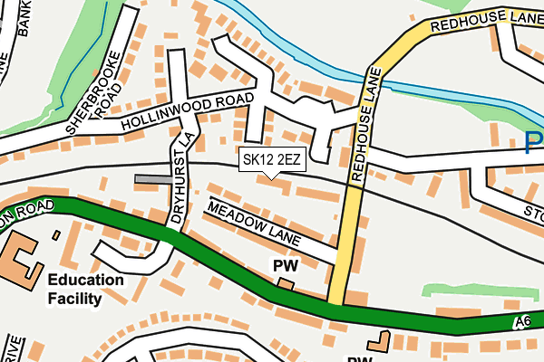 SK12 2EZ map - OS OpenMap – Local (Ordnance Survey)