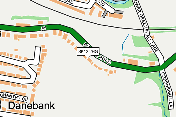 SK12 2HG map - OS OpenMap – Local (Ordnance Survey)