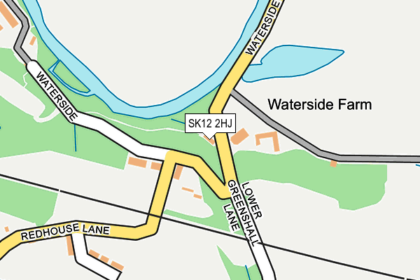 SK12 2HJ map - OS OpenMap – Local (Ordnance Survey)