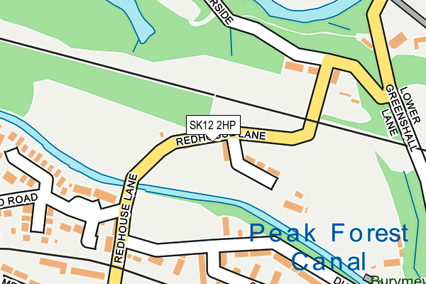 SK12 2HP map - OS OpenMap – Local (Ordnance Survey)