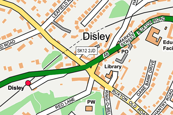 SK12 2JD map - OS OpenMap – Local (Ordnance Survey)