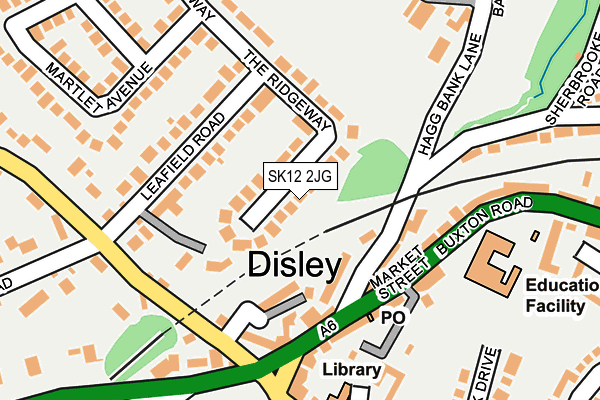 SK12 2JG map - OS OpenMap – Local (Ordnance Survey)