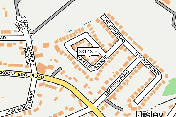 SK12 2JH map - OS OpenMap – Local (Ordnance Survey)