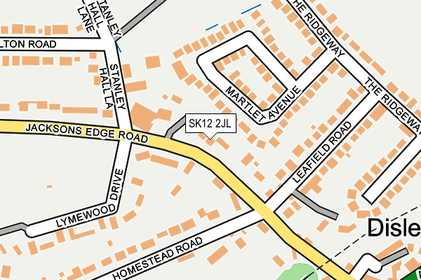 SK12 2JL map - OS OpenMap – Local (Ordnance Survey)