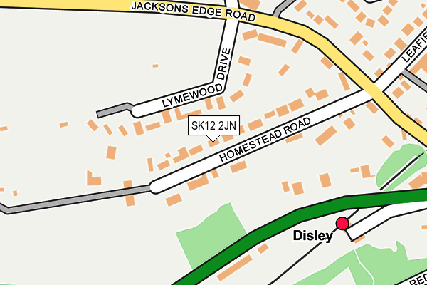 SK12 2JN map - OS OpenMap – Local (Ordnance Survey)