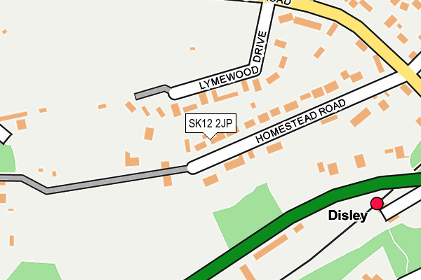 SK12 2JP map - OS OpenMap – Local (Ordnance Survey)