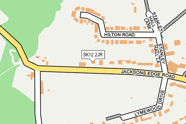 SK12 2JR map - OS OpenMap – Local (Ordnance Survey)