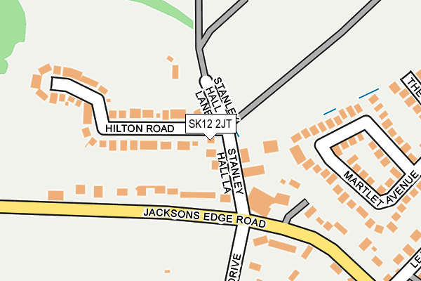 SK12 2JT map - OS OpenMap – Local (Ordnance Survey)