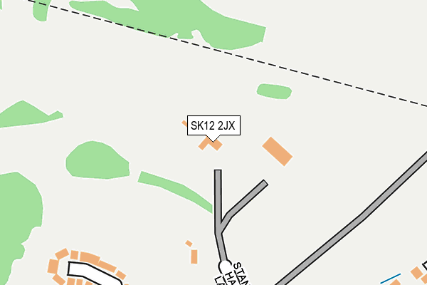 SK12 2JX map - OS OpenMap – Local (Ordnance Survey)