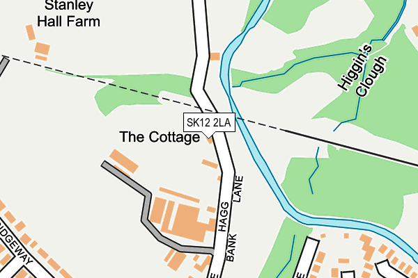 SK12 2LA map - OS OpenMap – Local (Ordnance Survey)