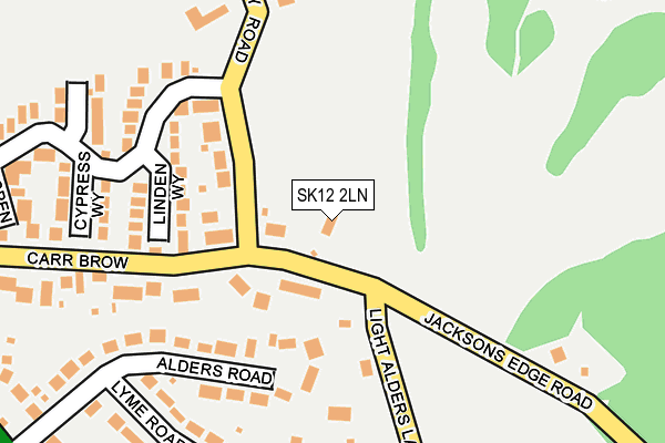 SK12 2LN map - OS OpenMap – Local (Ordnance Survey)