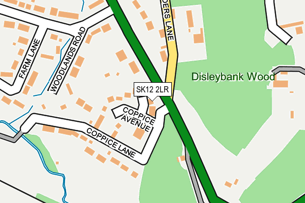 SK12 2LR map - OS OpenMap – Local (Ordnance Survey)