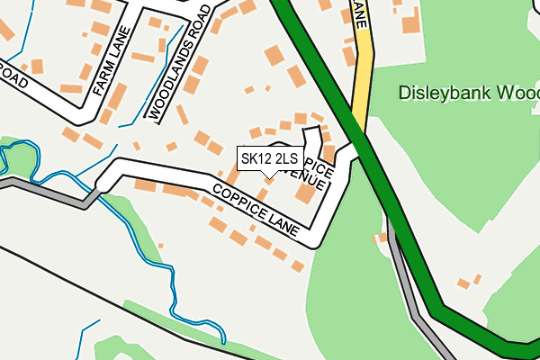 SK12 2LS map - OS OpenMap – Local (Ordnance Survey)