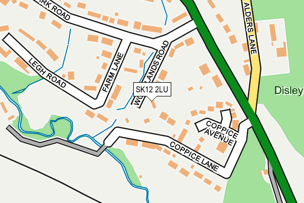 SK12 2LU map - OS OpenMap – Local (Ordnance Survey)