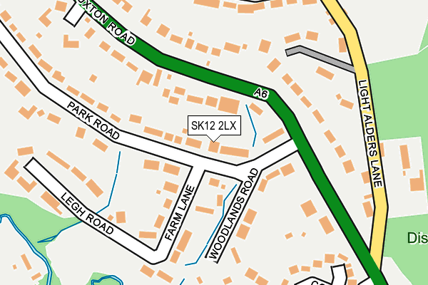 SK12 2LX map - OS OpenMap – Local (Ordnance Survey)