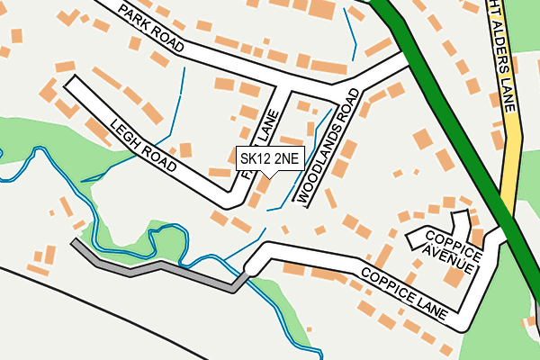 SK12 2NE map - OS OpenMap – Local (Ordnance Survey)