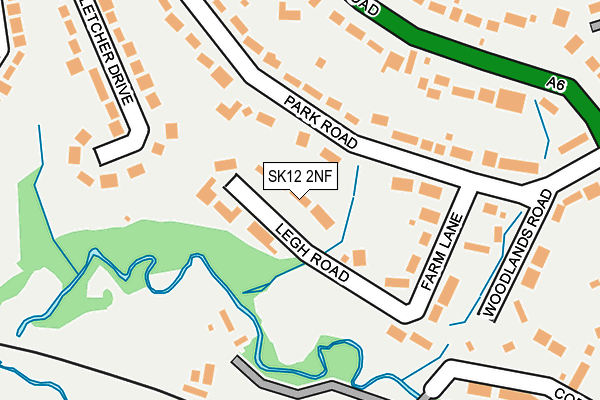 SK12 2NF map - OS OpenMap – Local (Ordnance Survey)