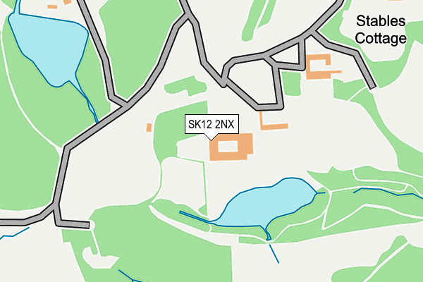 SK12 2NX map - OS OpenMap – Local (Ordnance Survey)