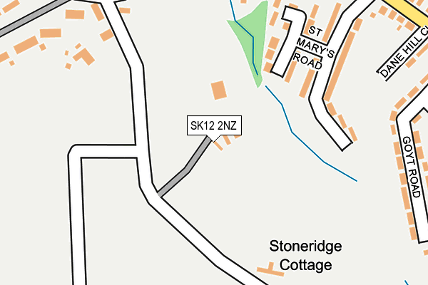 SK12 2NZ map - OS OpenMap – Local (Ordnance Survey)