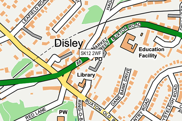 SK12 2WF map - OS OpenMap – Local (Ordnance Survey)