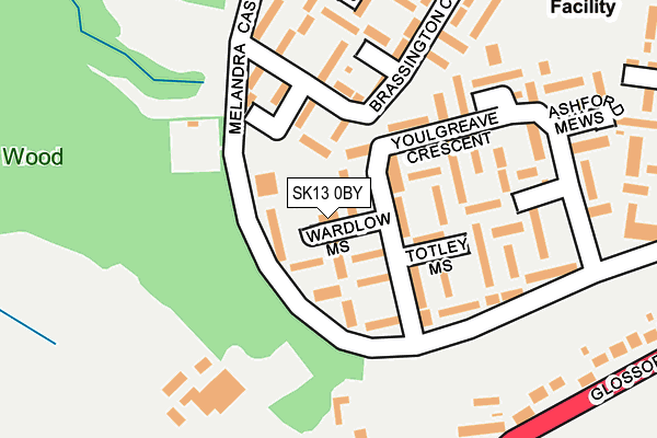 SK13 0BY map - OS OpenMap – Local (Ordnance Survey)