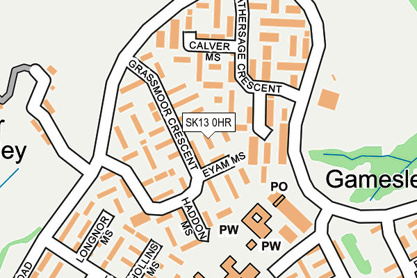 SK13 0HR map - OS OpenMap – Local (Ordnance Survey)