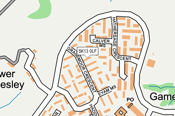 SK13 0LF map - OS OpenMap – Local (Ordnance Survey)