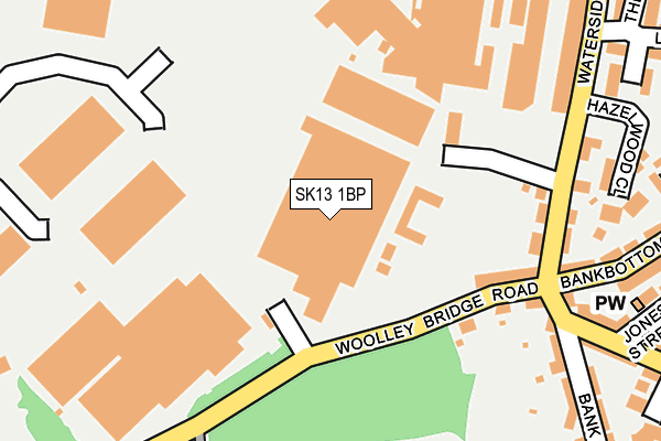 SK13 1BP map - OS OpenMap – Local (Ordnance Survey)
